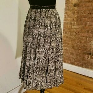 Snakeskin Print Midi Skirt by Focus Lifestyle